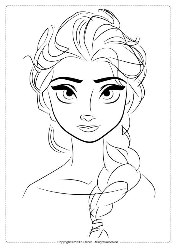 Эльза Холодное сердце 2 для срисовки