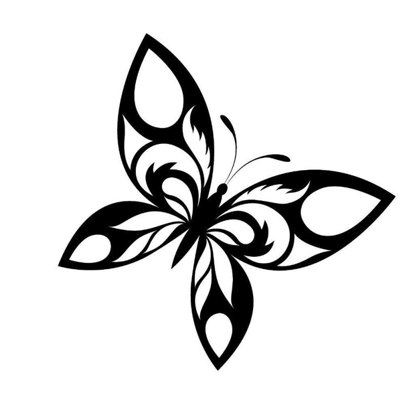 Бабочка трафарет тату