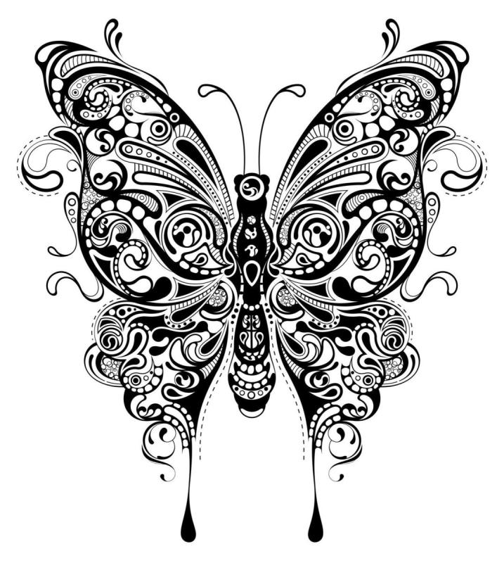 Графические узоры бабочки