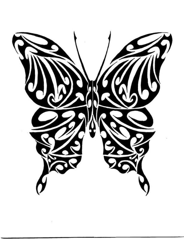 Бабочка тату эскиз
