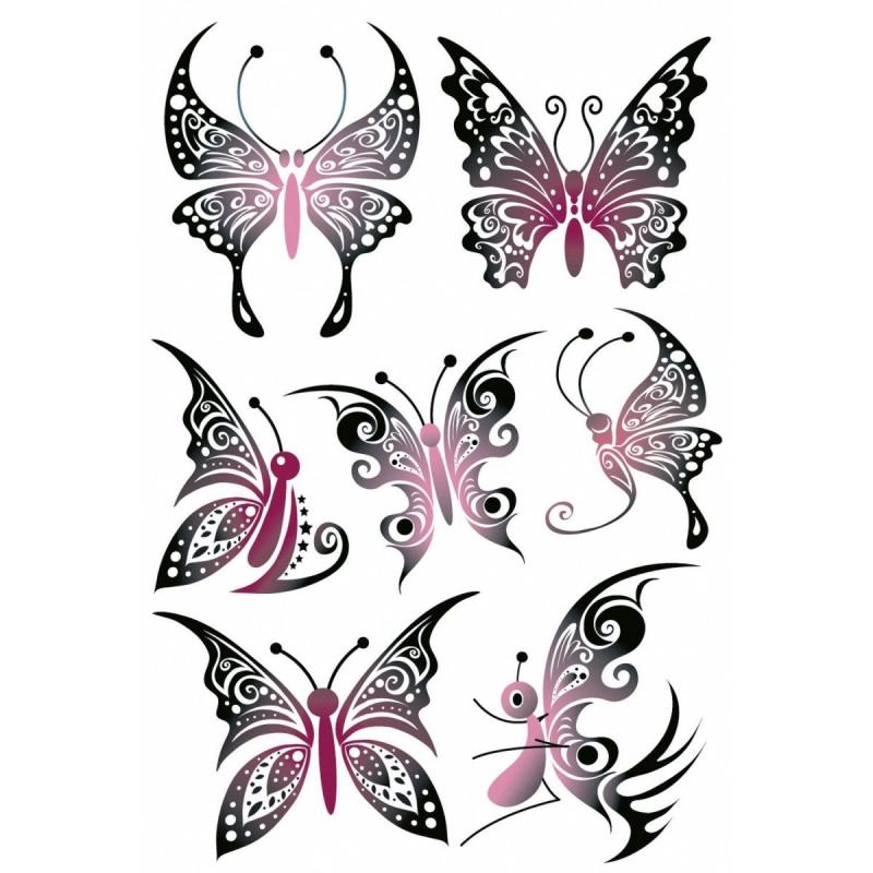 Эскизы тату бабочки для девушек