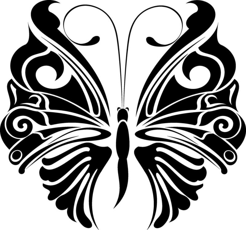 Трафареты бабочки