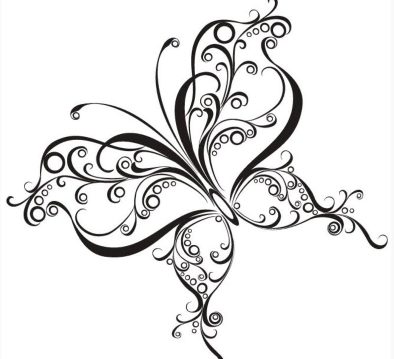 Тату завитушки