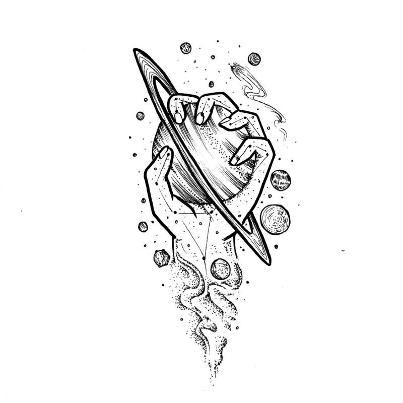 Тату космос эскизы