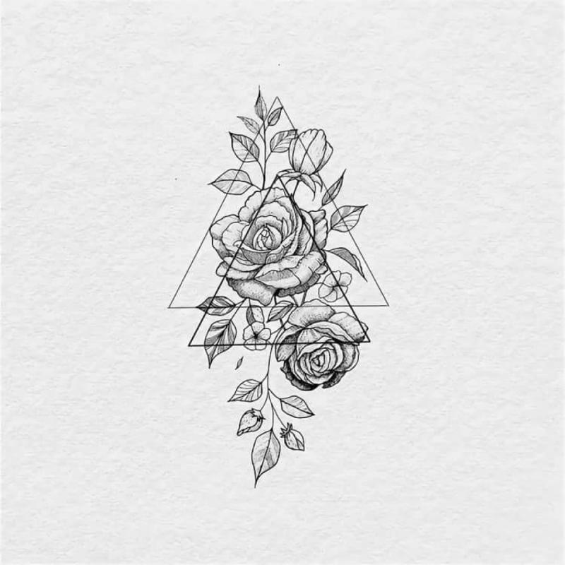 Эскизы тату цветы