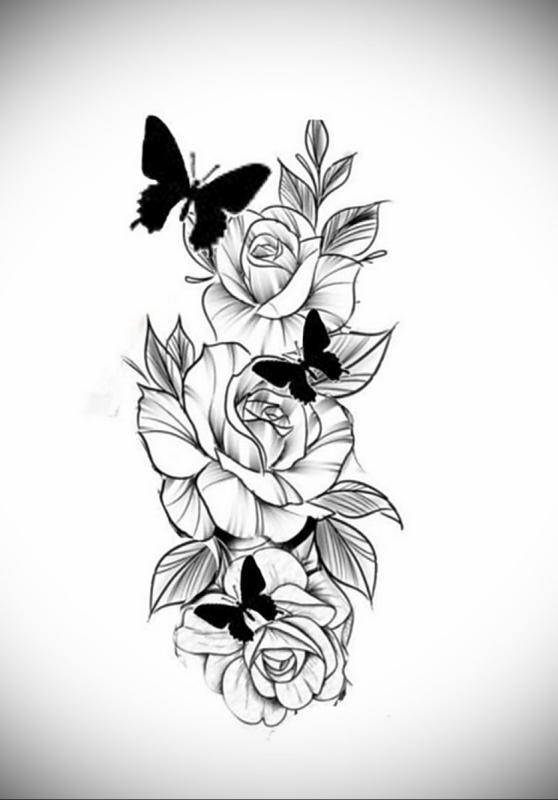 Эскизы тату цветы
