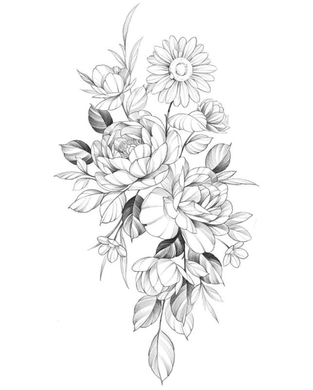 Черно-белый цветок