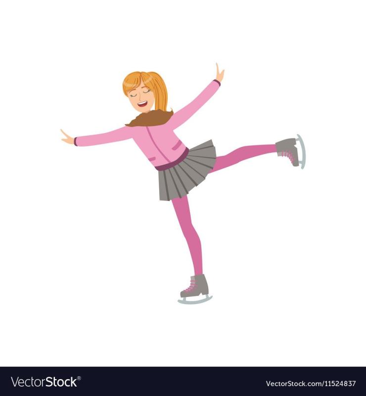 Фигуристка на белом фоне