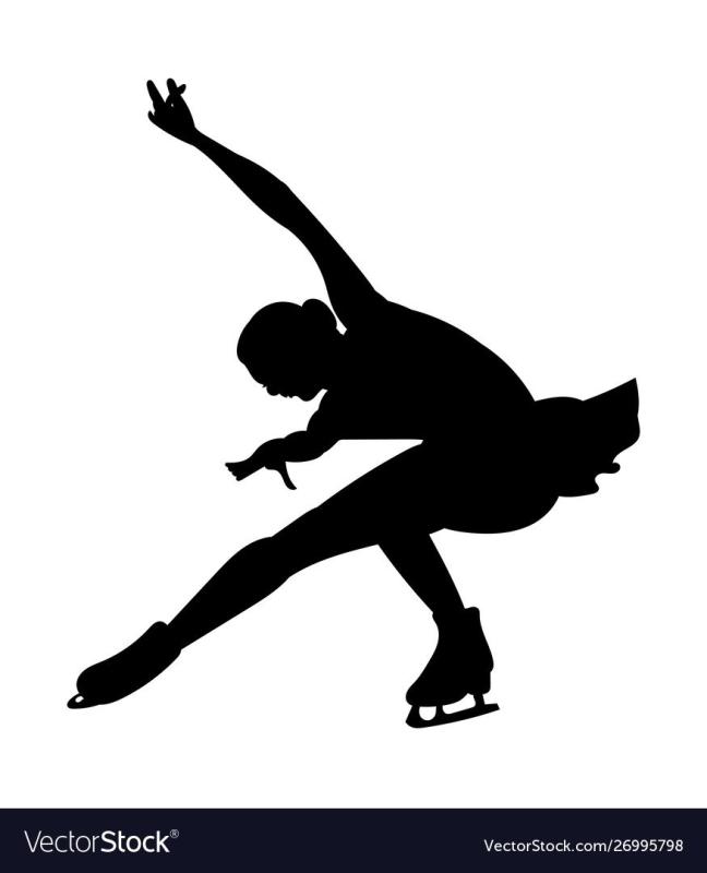 Силуэт фигуристки на коньках