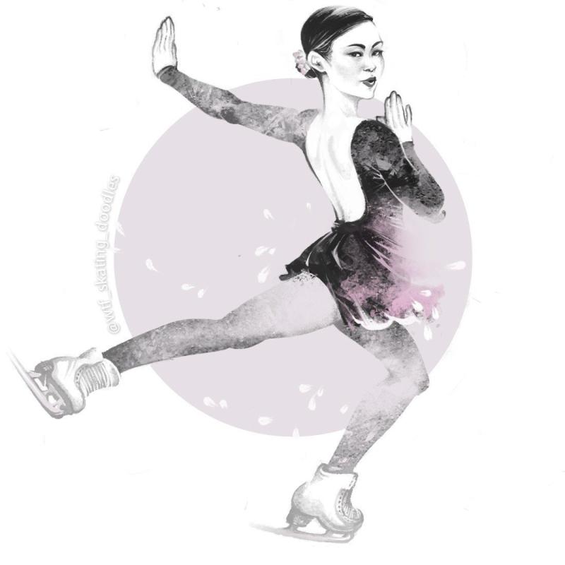 Фигуристка иллюстрация