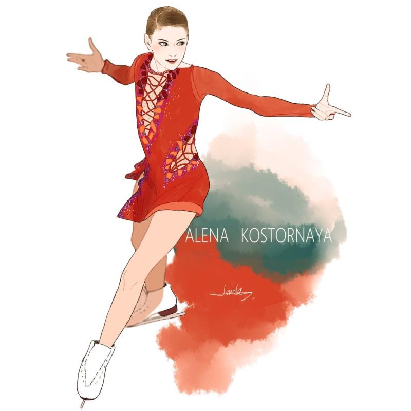 Рисунки фигурное катание алёна Косторная рисунок