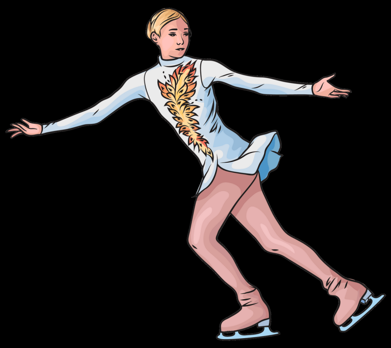 Фигурное катание на прозрачном фоне