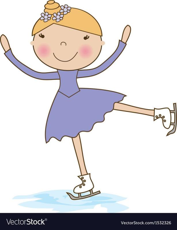 Маленькая фигуристка рисунок