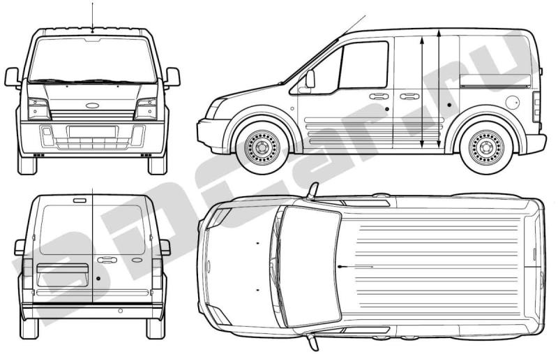 Форд Транзит 2000 габариты