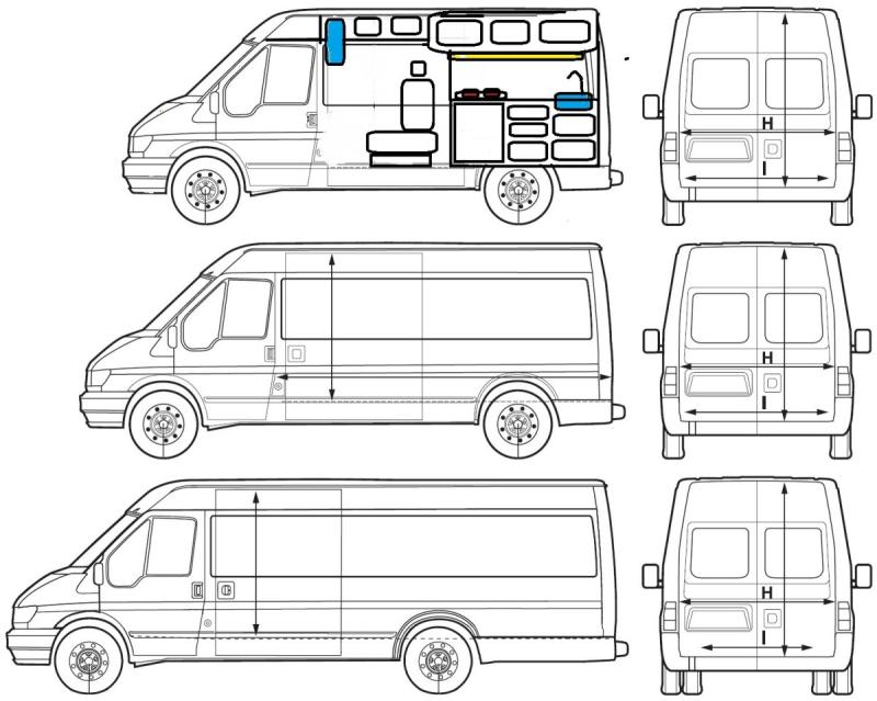 Высота Форд Транзит l3h3