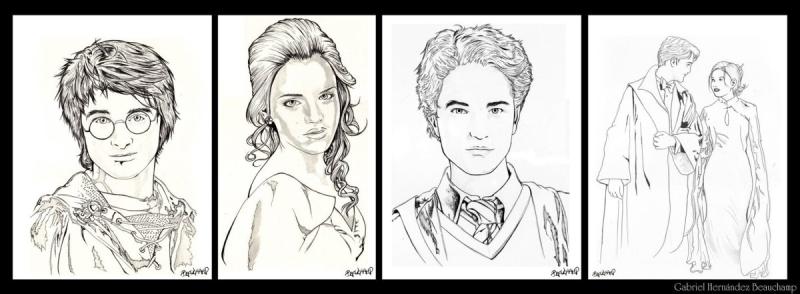 Афиша Гарри Поттер карандашом