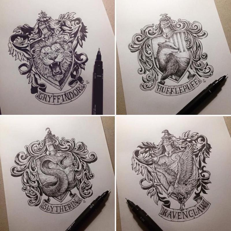 Татуировки Гарри Поттер Слизерин