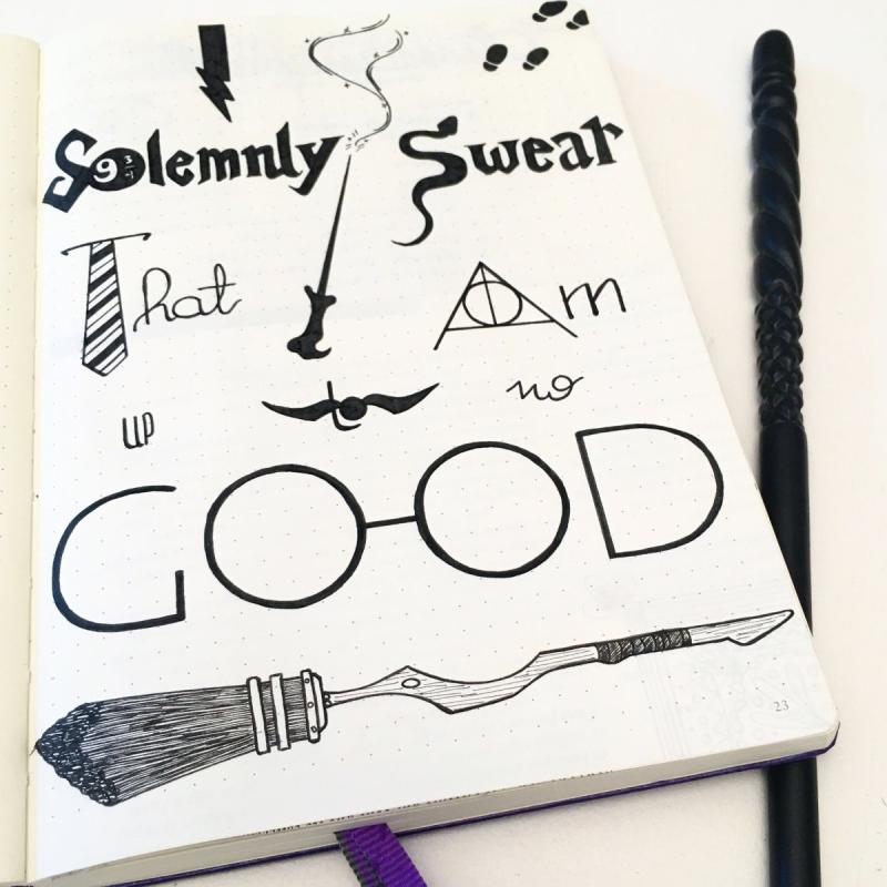 Идеи для скетчбука на тему Гарри Поттер