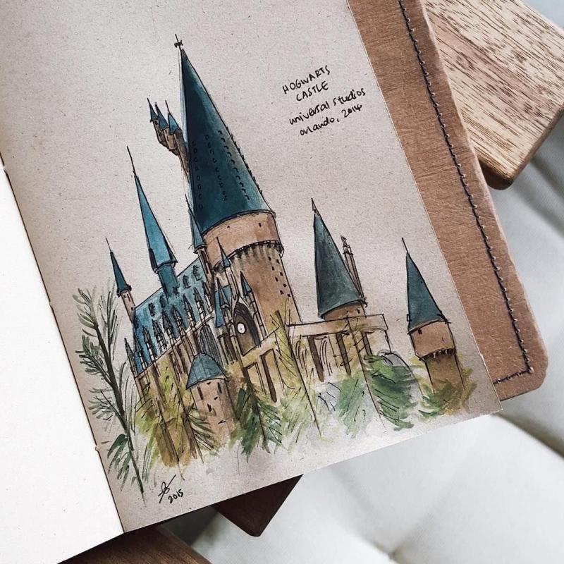 Скетчбук Гарри Поттер Хогвартс