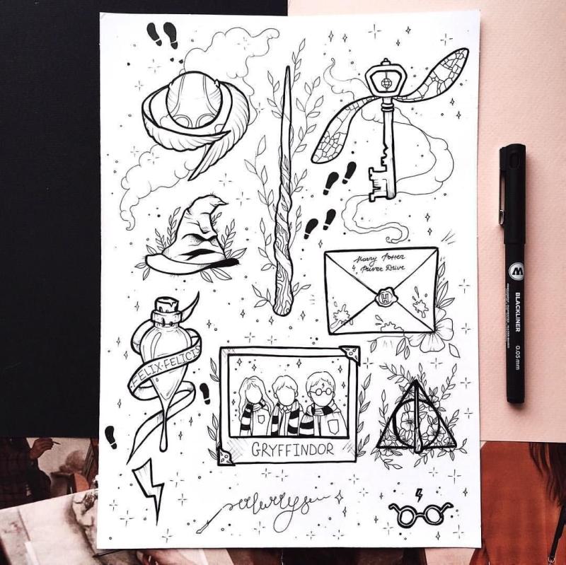 Гарри Поттер для скетчбука