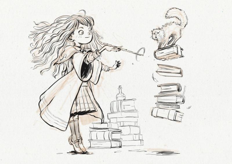 Скетч Гермиона и Гарри