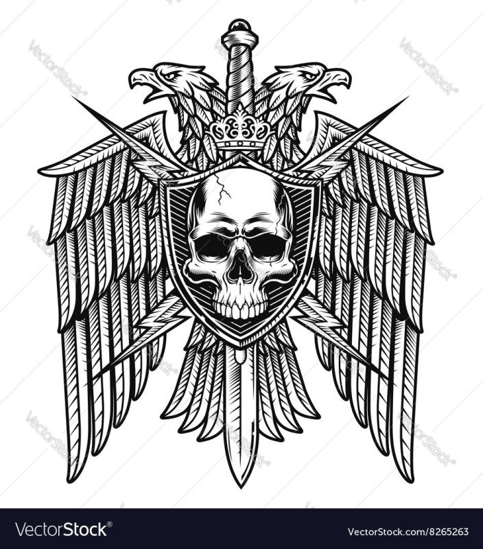 Двуглавый Орел на синем фоне