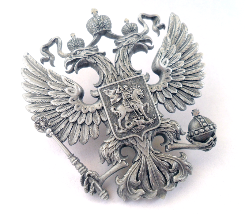 Герб России на геральдическом щите