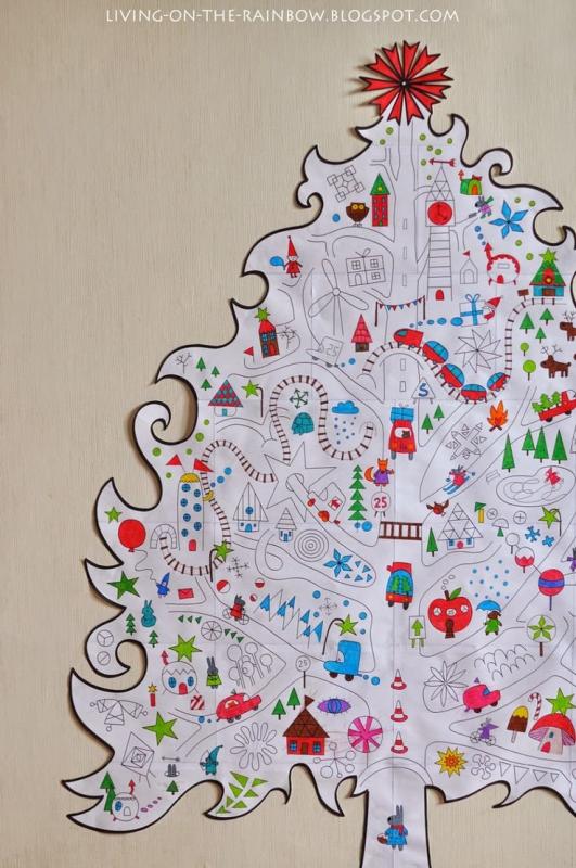 Раскраска деревня Санта Клауса