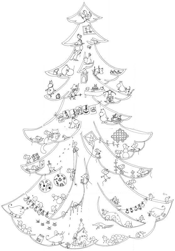 Раскраска зимний дом