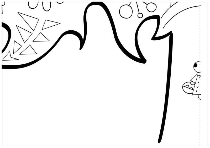 Раскраска елка Новогодняя