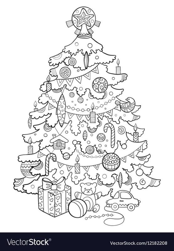 Гигантская новогодняя раскраска