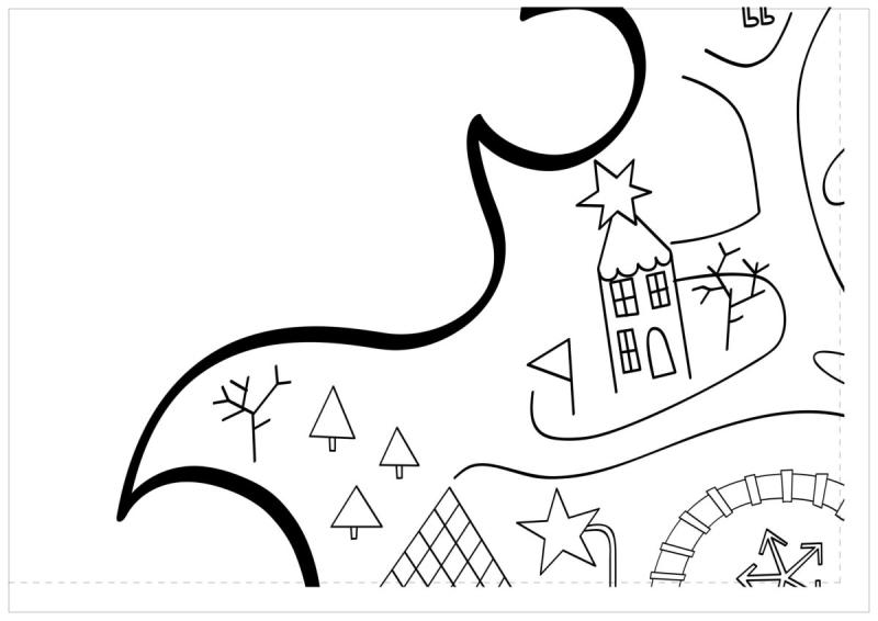 Раскраска елочка Новогодняя