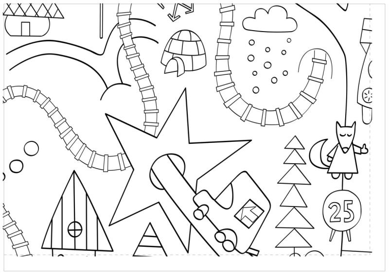 Раскраска елка Новогодняя