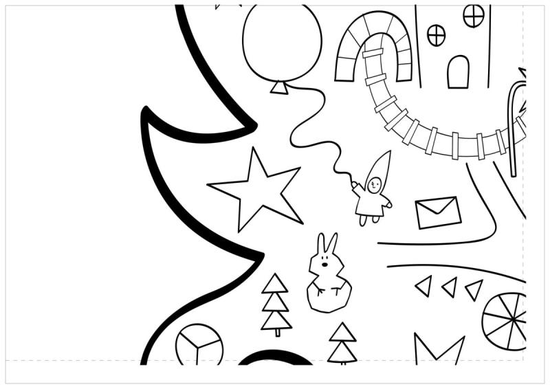 Раскраска Новогодняя ночь