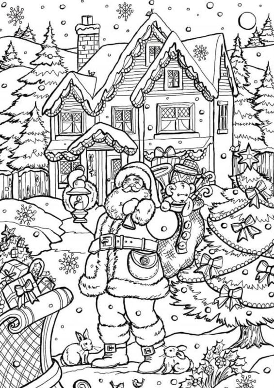 Новогодняя раскраска