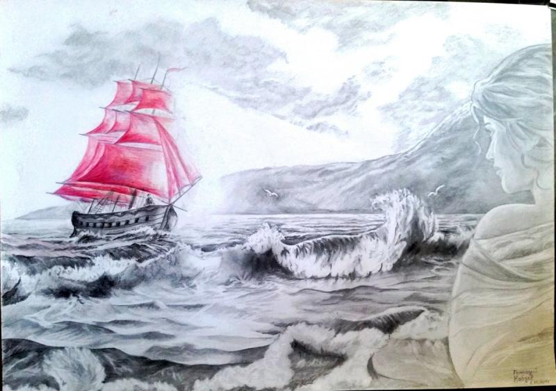 Алые паруса рисование