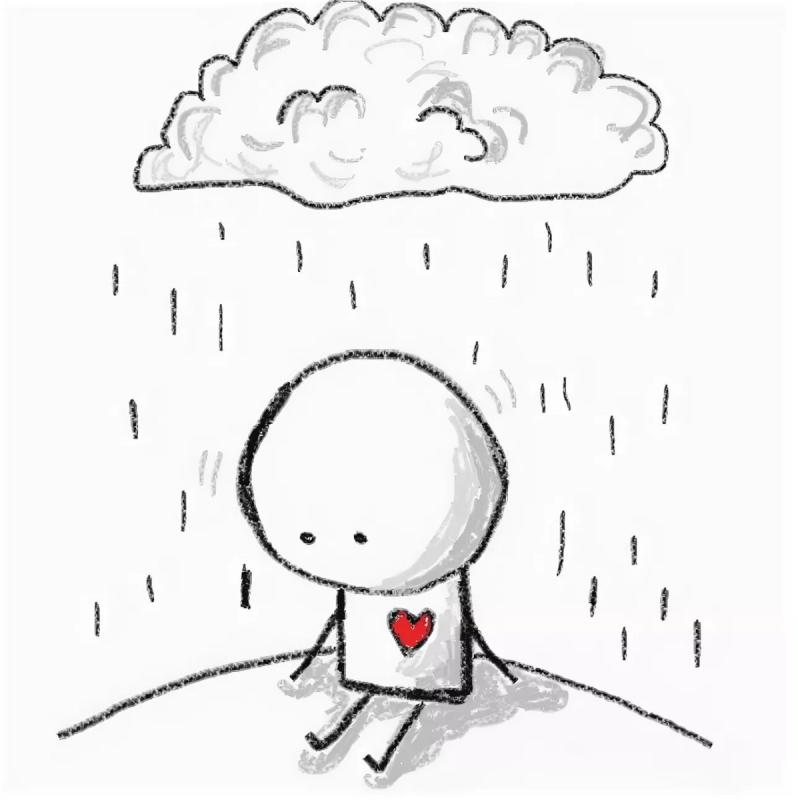 Рисунки для срисовки грустные