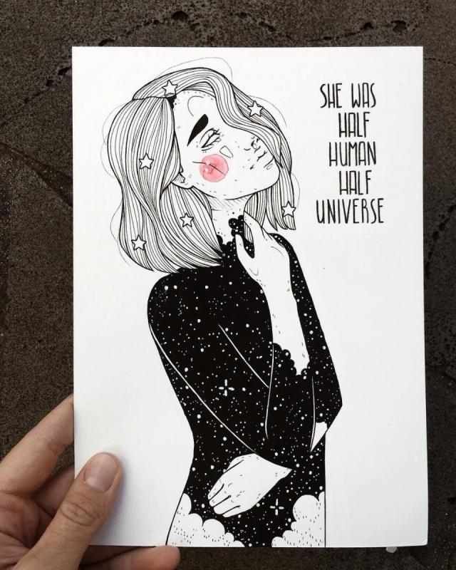 Рисунки Эстетика легкие для скетчбука