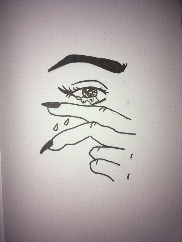 Рисунки для срисовки грустные легкие душевные