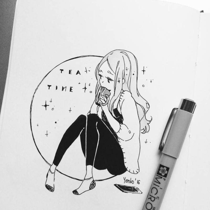 Грустные рисунки для скетчбука