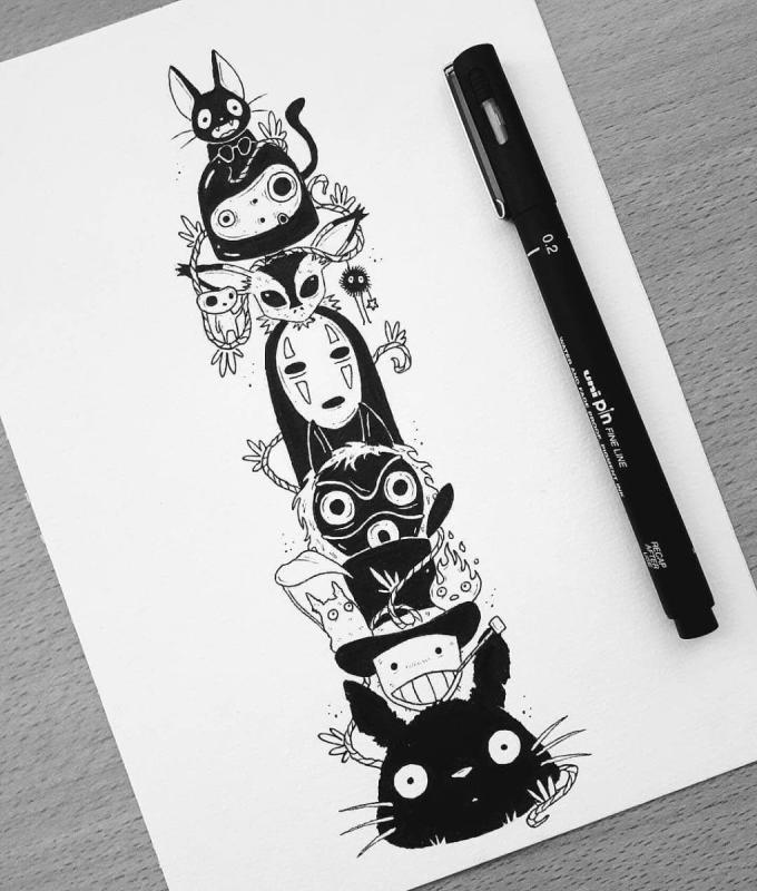 Хаяо Миядзаки эскизы