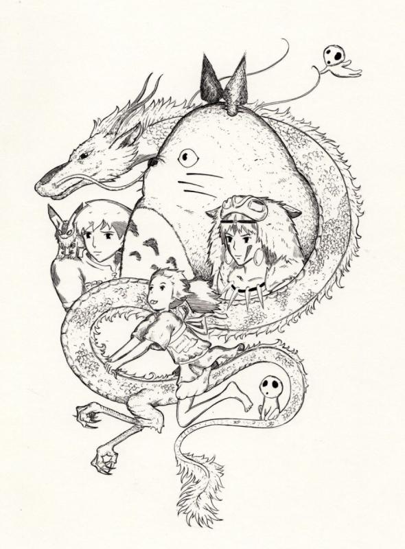 Татуировки Хаяо Миядзаки аниме