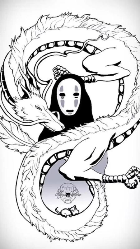 Хаяо Миядзаки аниме тату дракон