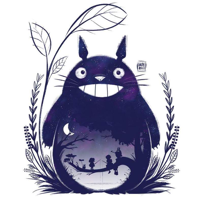 Хаяо Миядзаки Тоторо рисунок