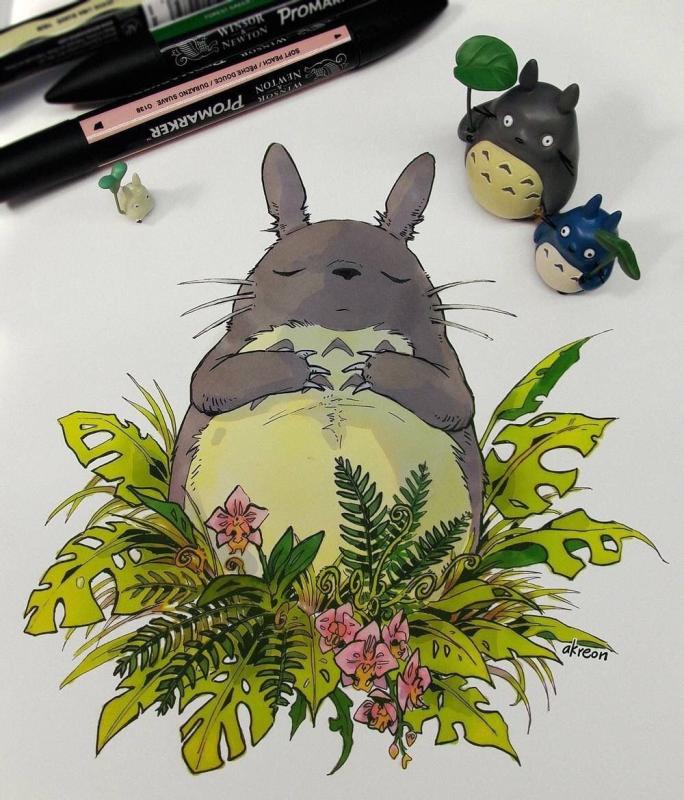 Хаяо Миядзаки иллюстрации Тоторо