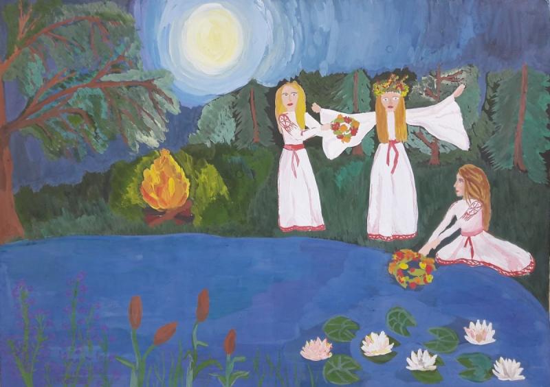 Праздник Иван Купала иллюстрации для детей