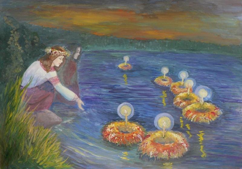 Праздник Ивана Купала иллюстрации