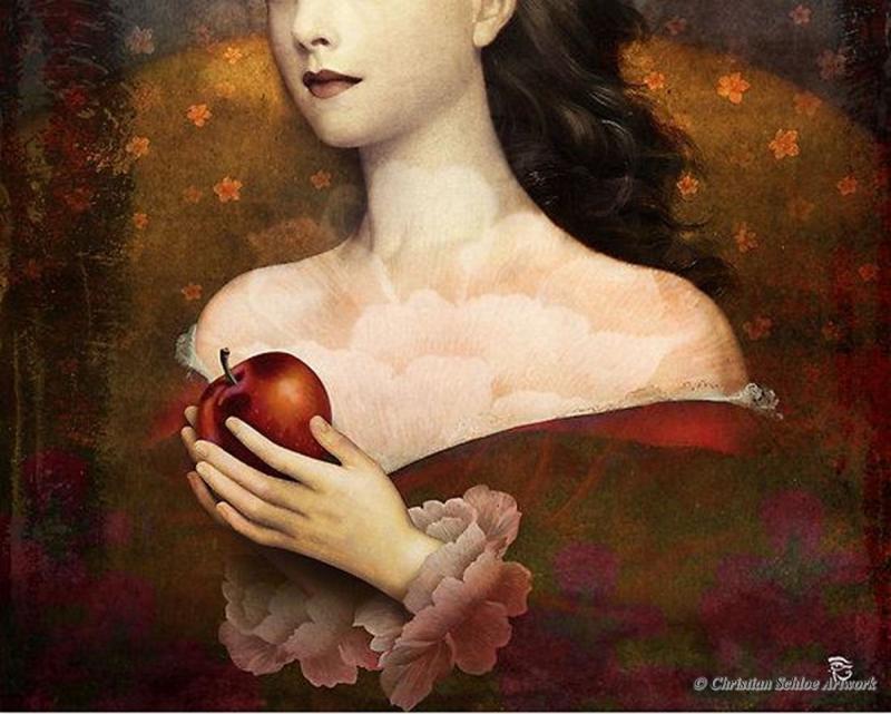 Яблоко рисунок красками