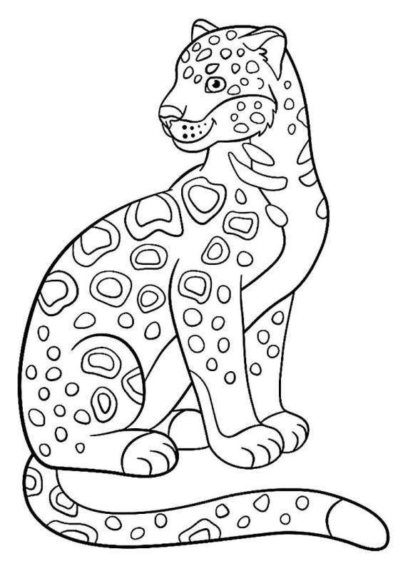 Ягуар раскраска для детей