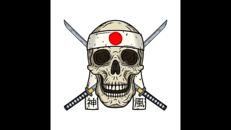 Череп Самурай камикадзе